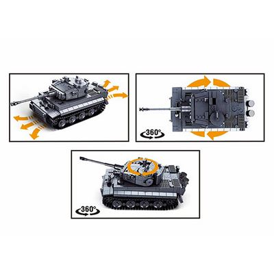 Kit de char lourd PANZERKAMPFWAGEN VI TIGER avec télécommande Sluban M38-B0851 4