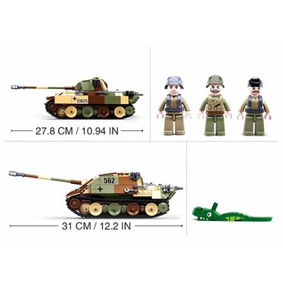 Kit de construction CHAR MOYEN PANZER V PANTHER 2 en 1 Sluban M38-B0859 3