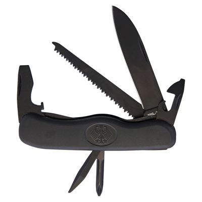 Couteau pliant multifonctionnel avec aigle NOIR