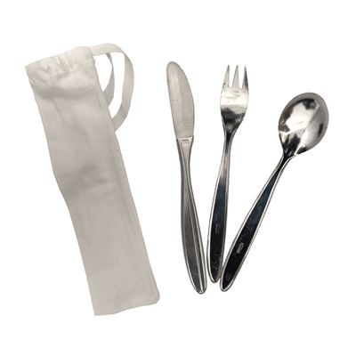 Couverts en aluminium RETRO MIKOV, ensemble avec étui