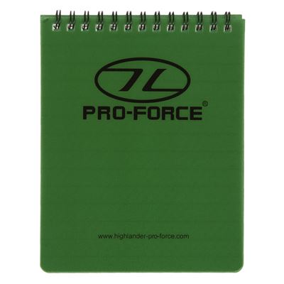 Bloc-notes/carnet à spirale, imperméable, ligné, 50 feuilles