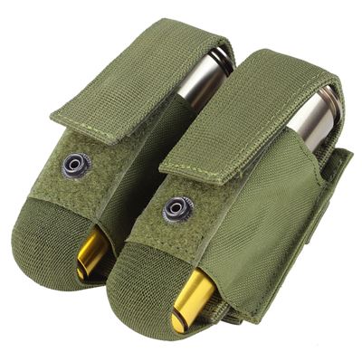 Sacoche MOLLE pour deux grenades de 40 mm. Cartouches VERTES
