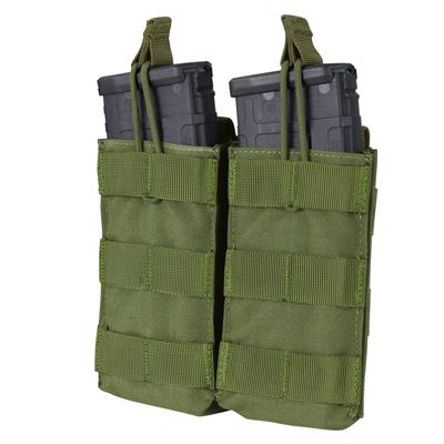 Sacoche MOLLE double pour chargeurs 2xM4 ouverte VERTE