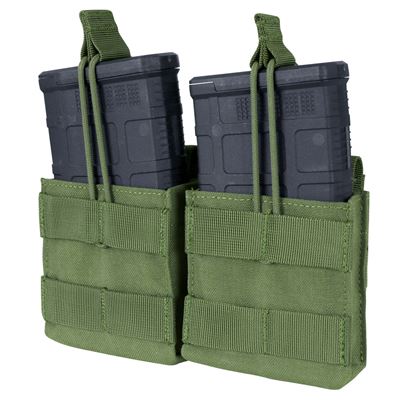 Pochette MOLLE pour chargeurs 2xM14 ouverte VERTE