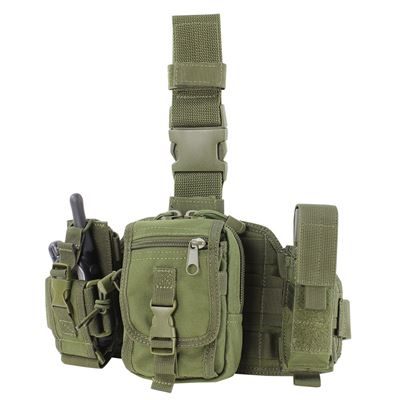 Panneau MOLLE avec étuis VERT