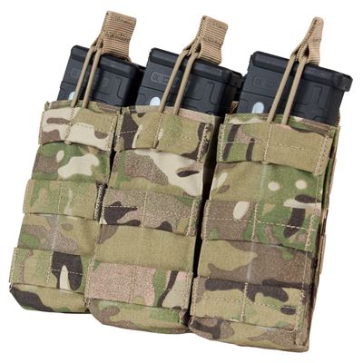 Sacoche MOLLE triple pour chargeur. 3xM4 ouvert. MULTICAM®