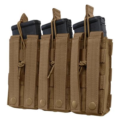 Sacoche MOLLE triple pour chargeur. 3xM4 ouverte COYOTE CONDOR OUTDOOR MA27-498 2