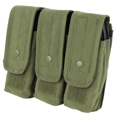 Sacoche MOLLE triple pour chargeurs AK VERTE