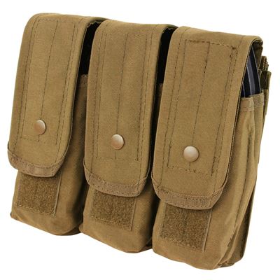 Sacoche MOLLE triple pour chargeurs AK COYOTE BROWN