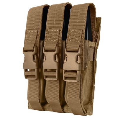 Sacoche MOLLE triple pour chargeurs MP5 COYOTE BROWN