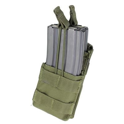 Sacoche MOLLE pour chargeurs 2xM16 ouverte VERTE