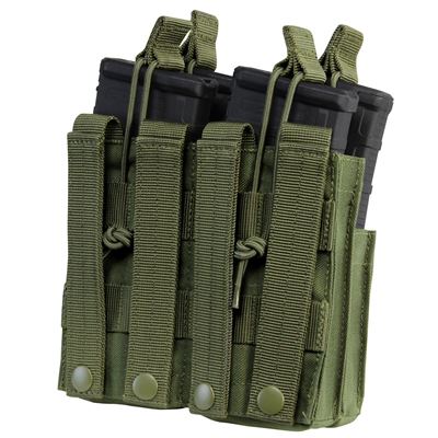 Sacoche MOLLE double pour chargeurs 4xM4 ouverte VERTE CONDOR OUTDOOR MA43-001 2