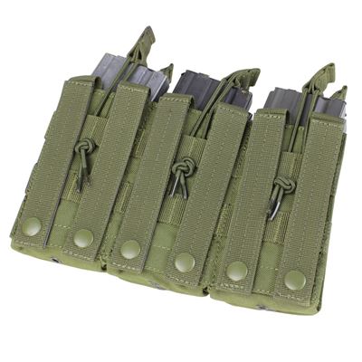Sacoche MOLLE triple pour munitions. 6xM16 ouverte VERTE CONDOR OUTDOOR MA44-001 2