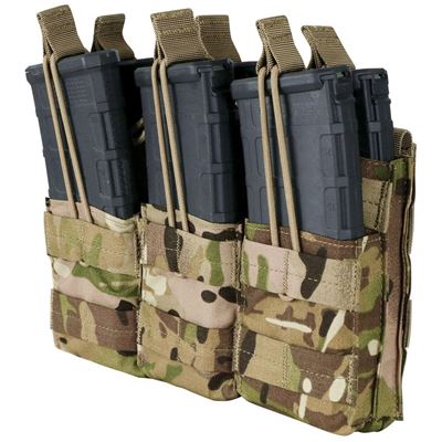 Sacoche MOLLE triple pour chargeur 6xM16 ouvert. MULTICAM®
