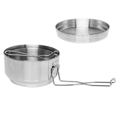 Vaisselle / Gamelle 3 pièces en acier inoxydable ARGENT