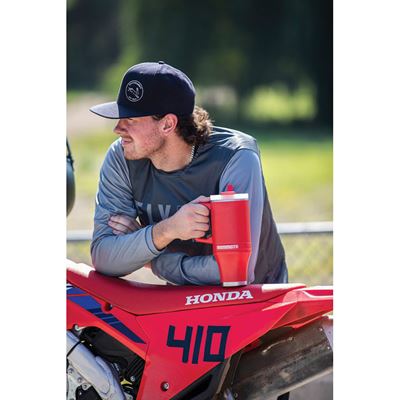 Tasse isotherme avec paille 1,2 l ROUGE  MS40ASC-200 2