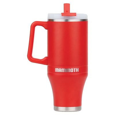 Tasse isotherme avec paille 1,2 l ROUGE