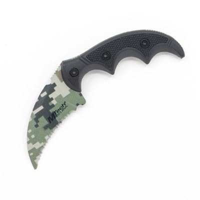 Couteau KARAMBIT lame dentelée DIGITAL