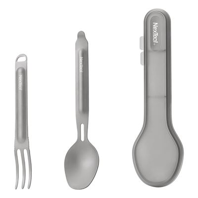 Couverts en titane NEX 2 pièces avec étui