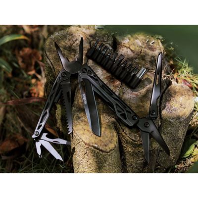 Pince multifonction BLACK KNIGHT avec jeu d'embouts NOIRS NexTool NE20151 3