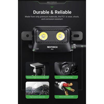 Éclairage de plaque d'immatriculation P21 3000 lumens NEXTORCH NXP21 6