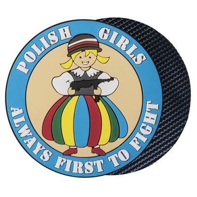 Écusson POLISH GIRLS velcro plastique COULEUR