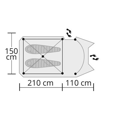 Tente pour 2 personnes Hyggelig VERTE Origin Outdoors 310872 8