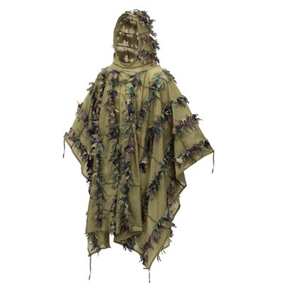 Poncho de camouflage LEAF US WOODLAND
