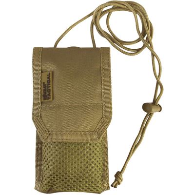 Étui MOLLE de protection pour téléphones avec cordon COYOTE