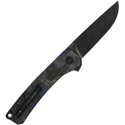 Couteau pliant OSPREY lame lisse G10/CF NOIR/BLEU QSP QS139-G2 4