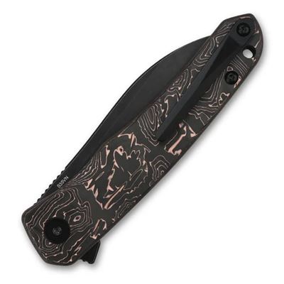 Couteau pliant OTTER lame lisse Copper Foil/CF NOIR QSP QS140-B2 3