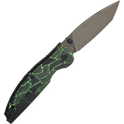 Couteau pliant TURTLE PUNK tanto VERT/NOIR QSP QS158-C2 4