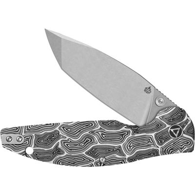 Couteau pliant TURTLE PUNK tanto BLANC/NOIR QSP QS158-B1 4