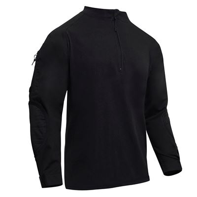 Chemise tactique avec fermeture éclair AIRSOFT COMBAT NOIRE