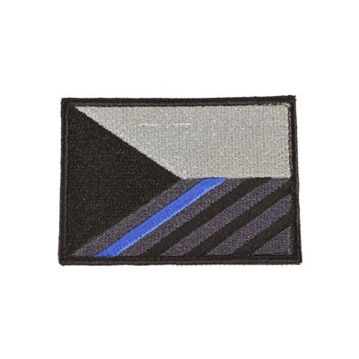 Écusson drapeau tchèque 7,5 x 5,5 cm BANDE VELCRO BLEUE