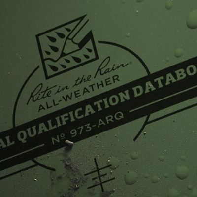 Bloc spiralé résistant à l'eau ANNUAL QUALIFICATION 4,875"x 7" VERT RITE IN THE RAIN RR-973-ARQ 3