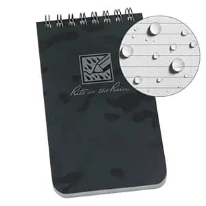 Bloc-notes imperméable TOP-SPIRAL 3x5" petit format Night Hawk Camo