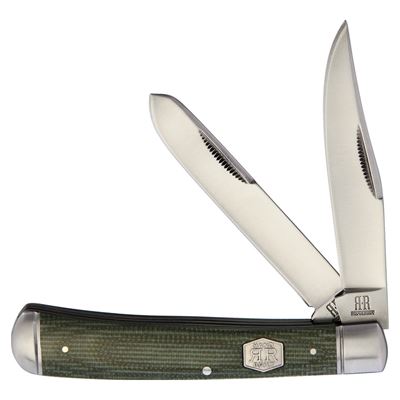 Couteau pliant TRAPPER GREEN MICARTA