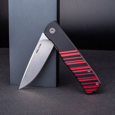 Couteau pliant KARLY lame lisse NOIR/ROUGE REAL STEEL RS6052 7