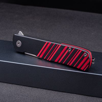 Couteau pliant KARLY lame lisse NOIR/ROUGE REAL STEEL RS6052 5