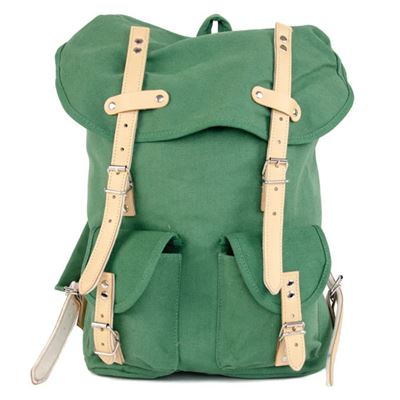 Sac à dos HIKING 15 l avec éléments en cuir VERT