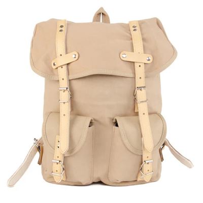 Sac à dos HIKING 15 l avec éléments en cuir KHAKI ESSL - original RU131KHA 3