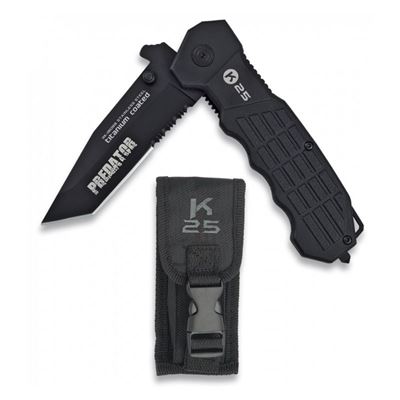 Couteau K25 19099 PREDATOR pliant NOIR