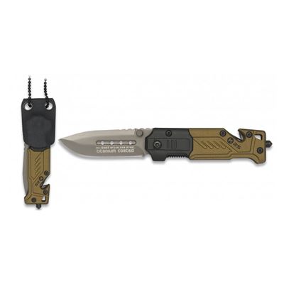 Couteau pliant 19652 sauveteur KHAKI