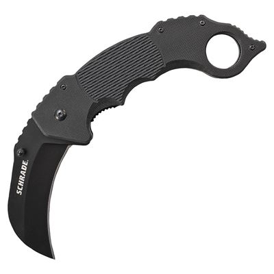 Couteau pliant KARAMBIT SCH110 lame lisse NOIR
