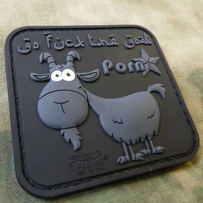 Écusson KOZA PORN en plastique velcro NOIR