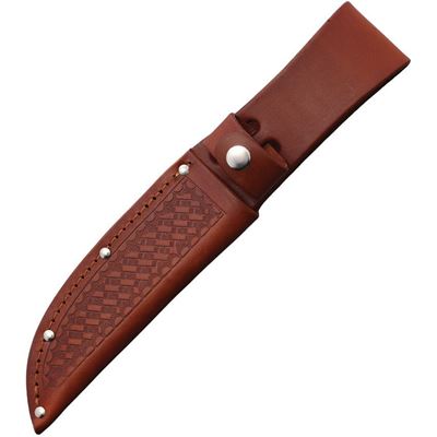 Étui pour couteau à lame fixe 5,5" en cuir MARRON