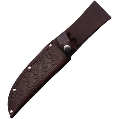 Étui pour couteau à lame fixe 5,5" en cuir MARRON FONCÉ