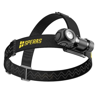 Lampe frontale SH16 rechargeable, rectangulaire, multifonctionnelle, 1650 lumens, 355 mètres SPERAS SH16-SP 2