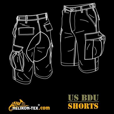 Short coupe BDU rip-stop SABLE Helikon-Tex® SP-BDK-CR-13 2